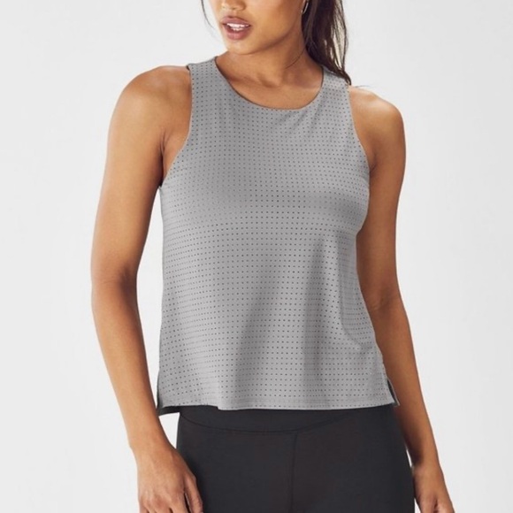 Fabletics Phoebe Performance Tank Gray Size XXS Medium Support NWT Retail $55.00 - Picture 1 of 7